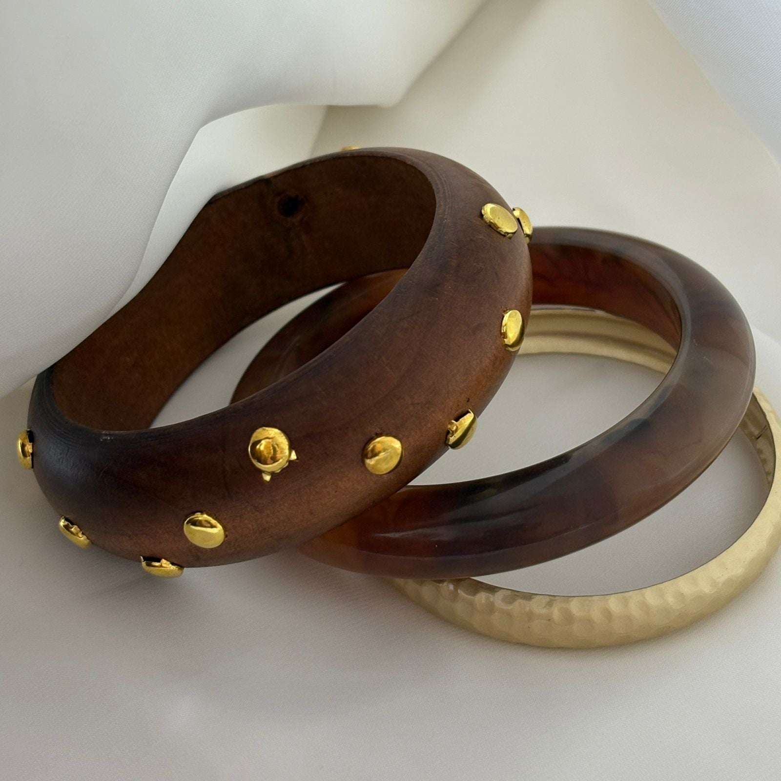 Wooden Stack | Boho Wooden Bangle Bracelet Set