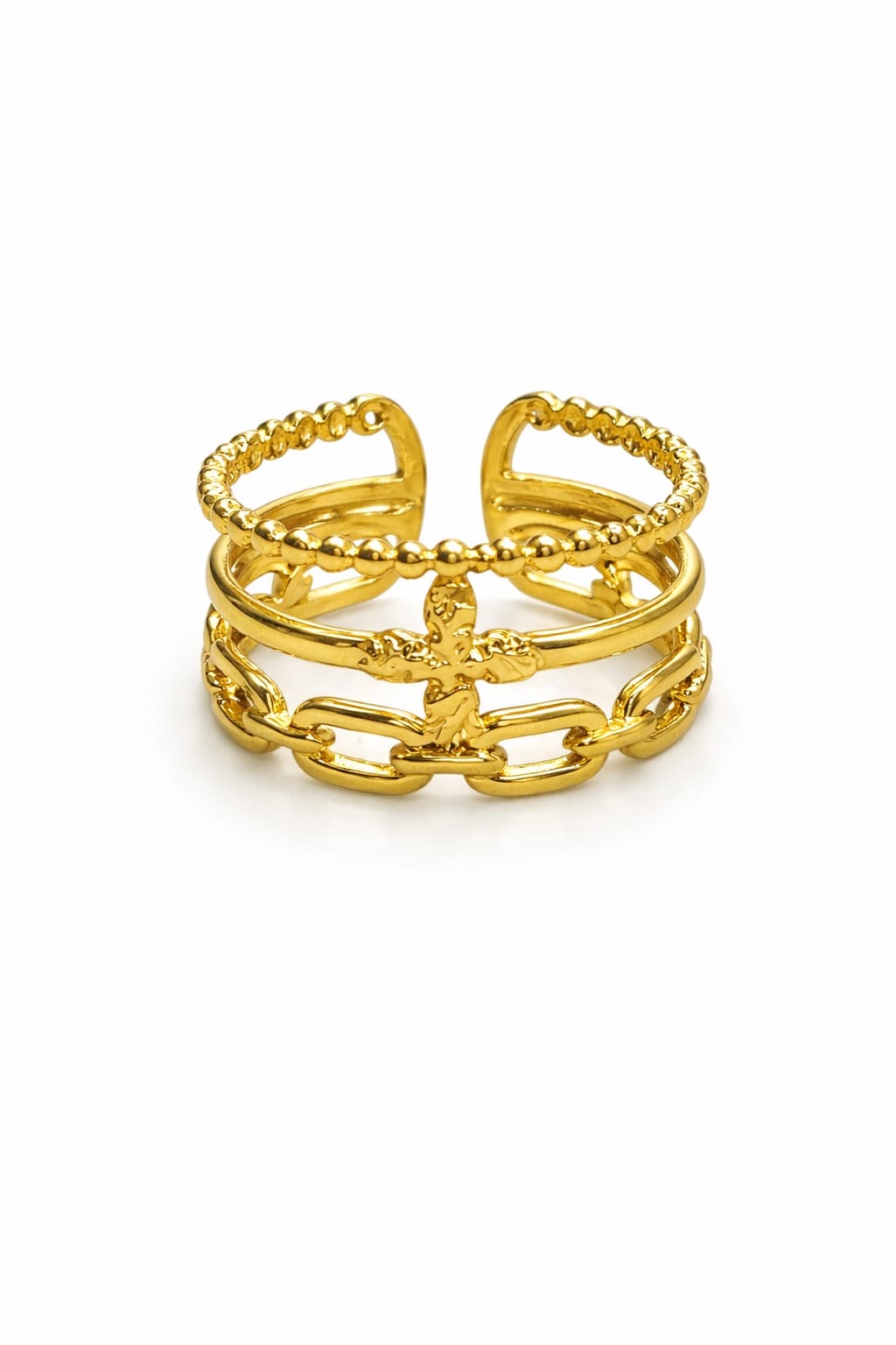 Chunky Bold Ring – Adjustable Statement Gold Ring