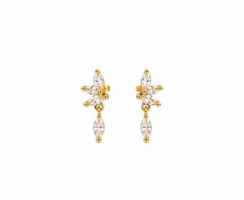 Classic Shine Stud | Gold Stainless Steel Earrings (Pair)
