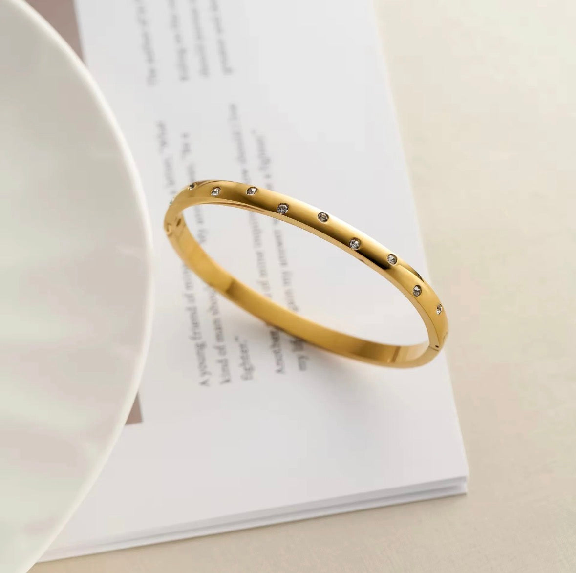 Iliza Petite Kada | Gold Stainless Steel Bangle | 14cm & Above