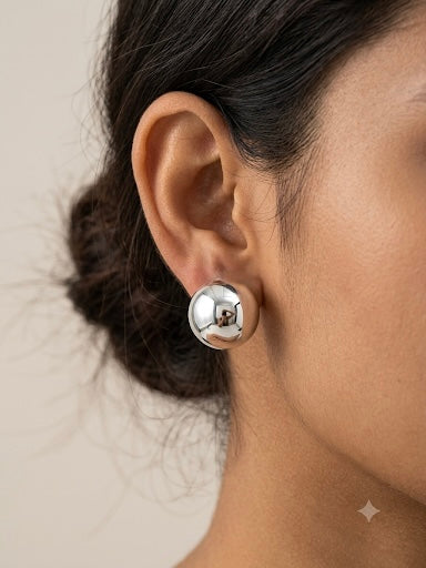 Chunky Silver Stud Earrings | Bold Everyday Silver Studs for Women