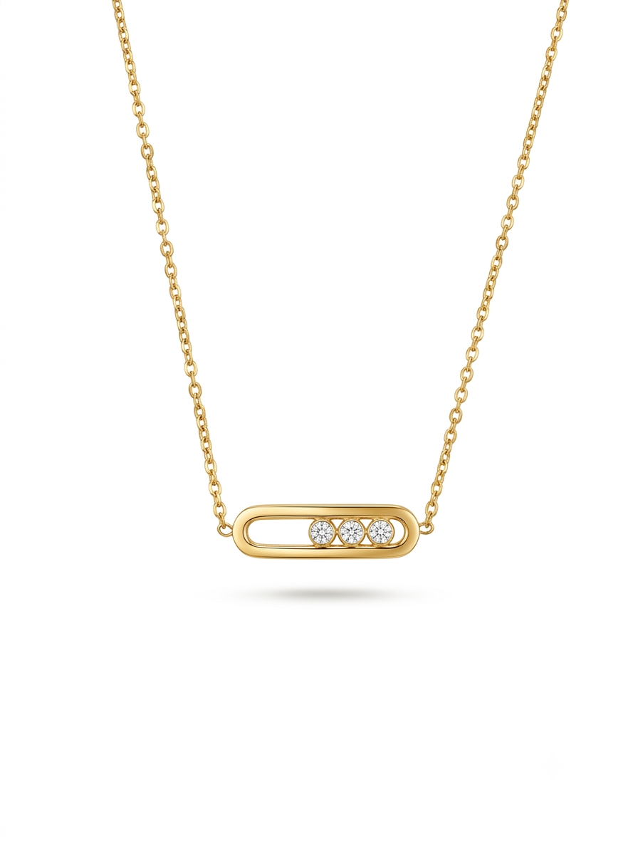 Moving Shine Kinetic Pendant Necklace