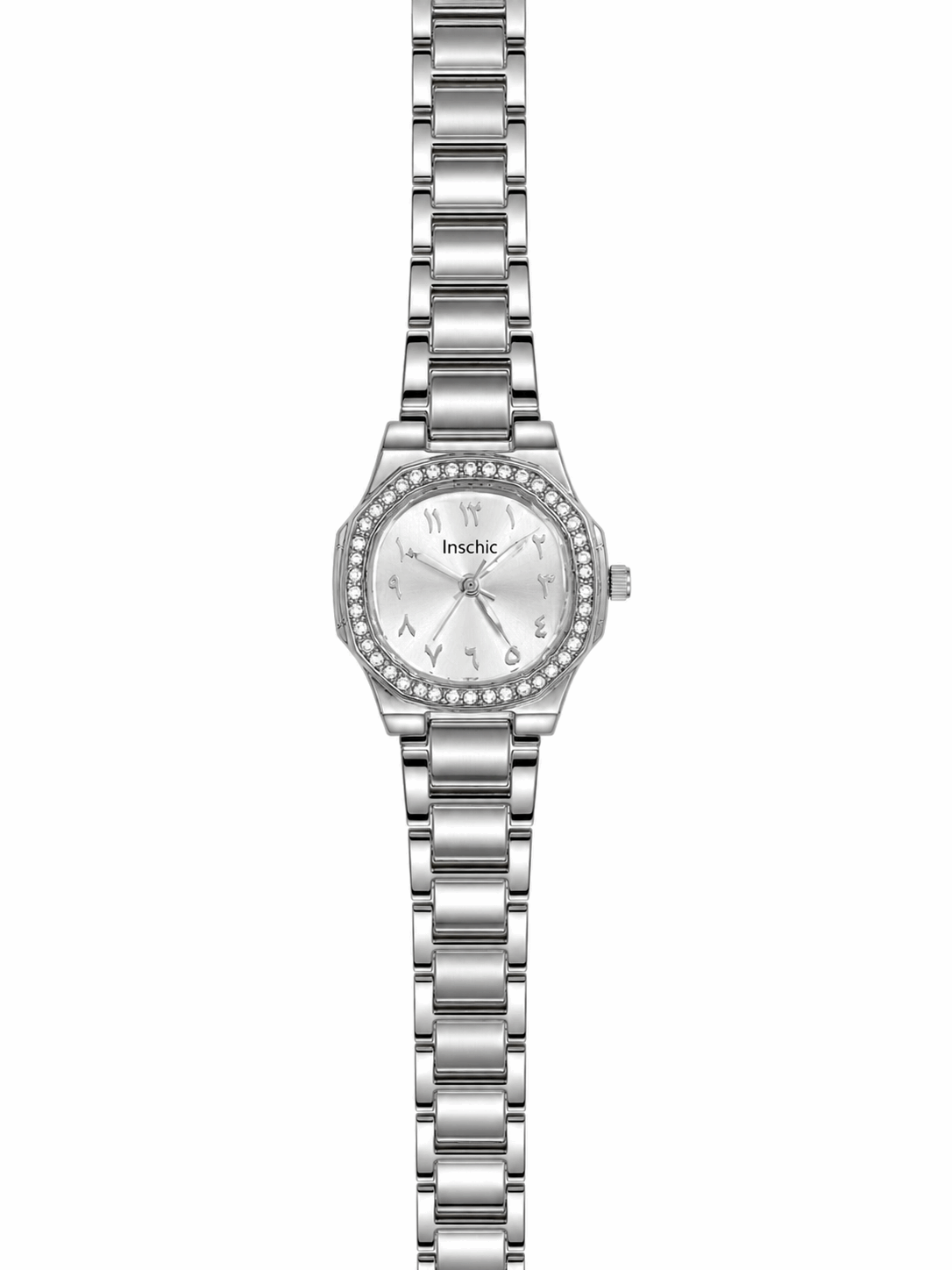 Eternal Glow Watch – Crystal Bezel Silver Women's Bracelet Watch
