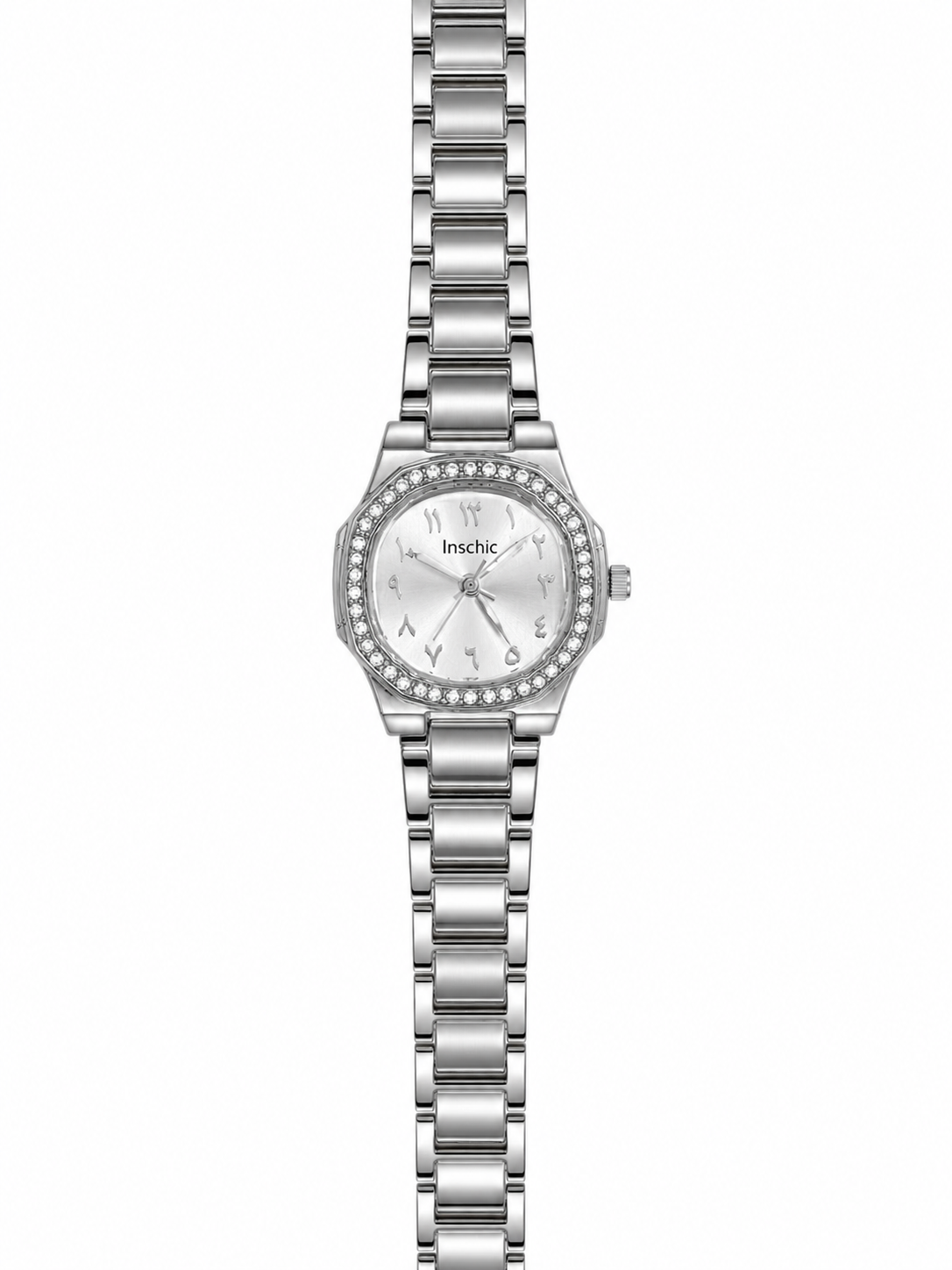 Eternal Glow Watch – Crystal Bezel Silver Women's Bracelet Watch