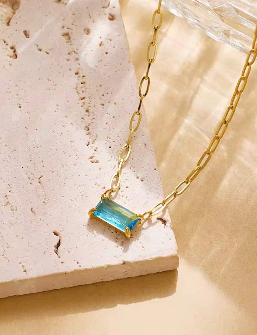 Aqua Muse Necklace | Pastel Charm Jewellery for Women
