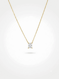 Rectangle Solitaire Pendant Necklace