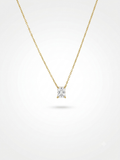 Rectangle Solitaire Pendant Necklace