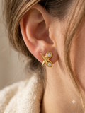 Cross shine earrings