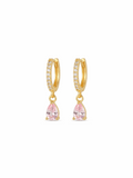 Pink Shine Drop Danglers | Statement Earrings