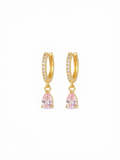 Pink Shine Drop Danglers | Statement Earrings