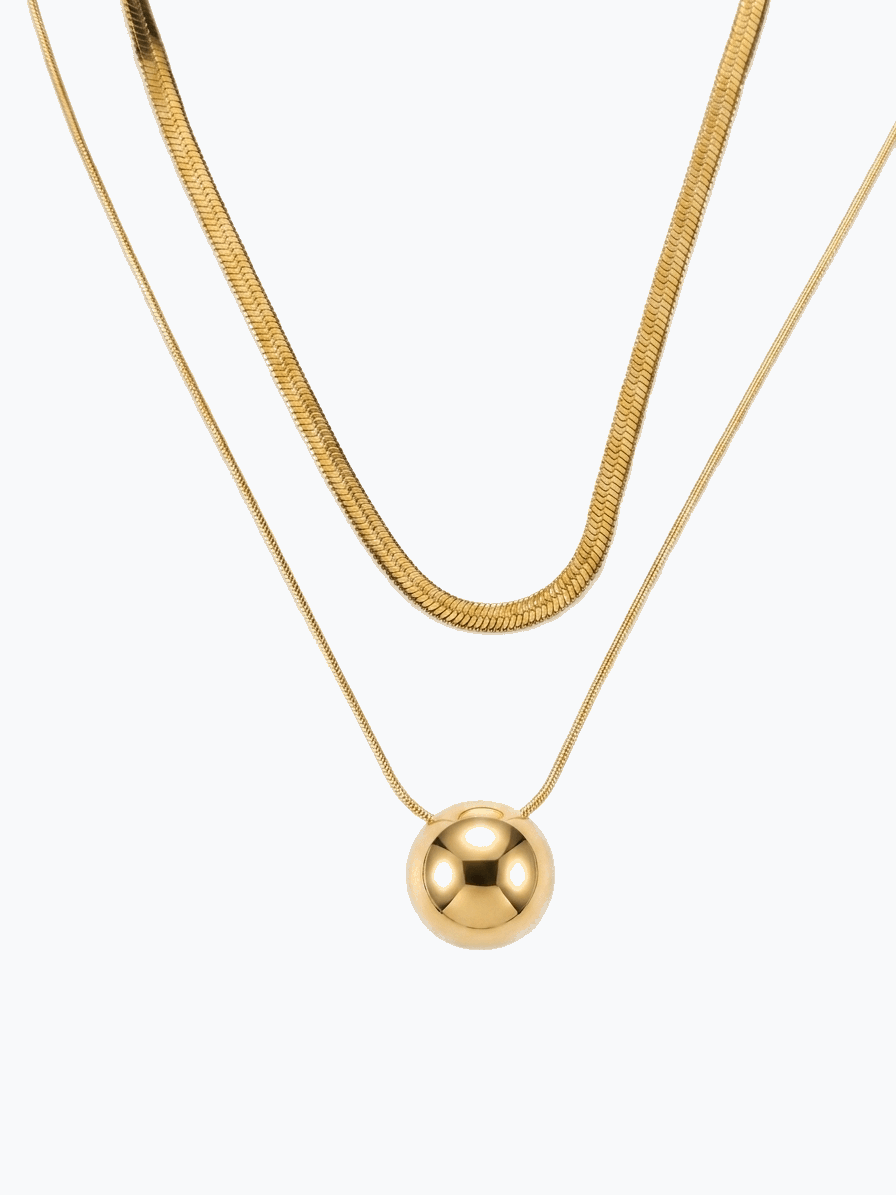Halo Stack 3.0 Necklace | Layered Gold Necklace Set