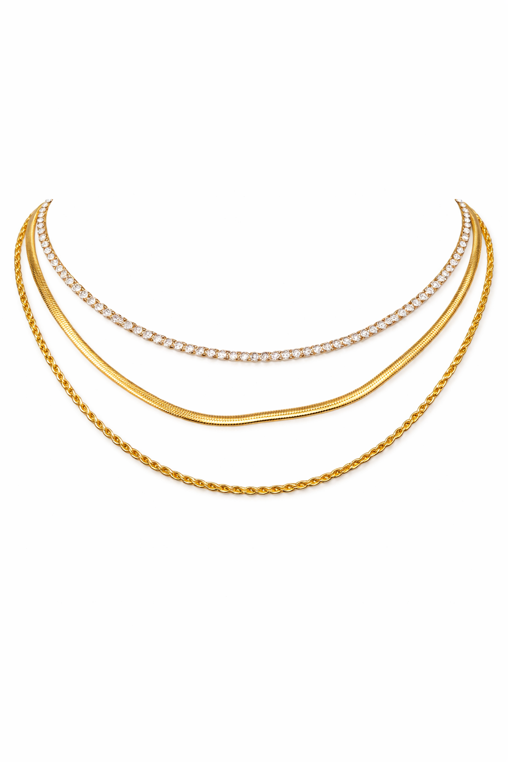Effortless 3-Layer Gold Necklace