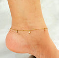 Minima Charm Anklet | Minimalist Charm Anklet for Women