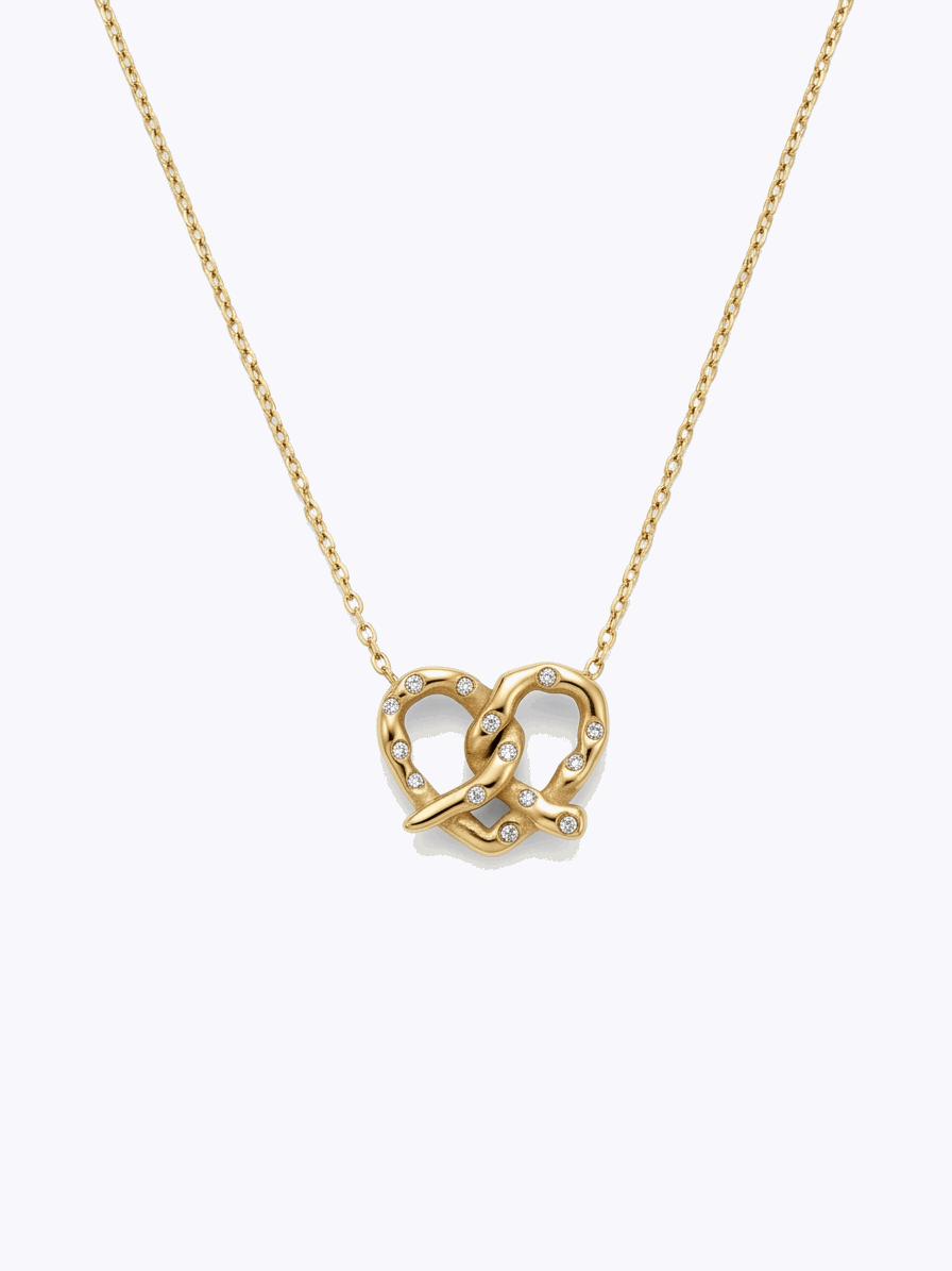 Bread Hearts Charm Necklace