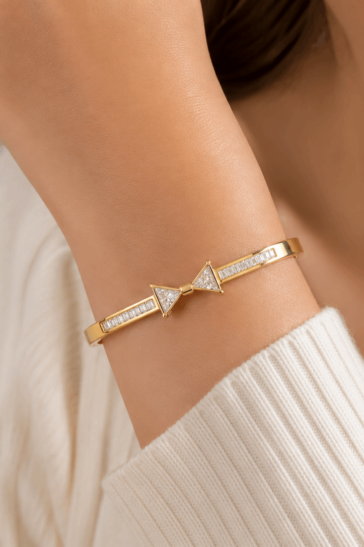 Cute Bow Kada | Dainty Artificial Bracelet for Women