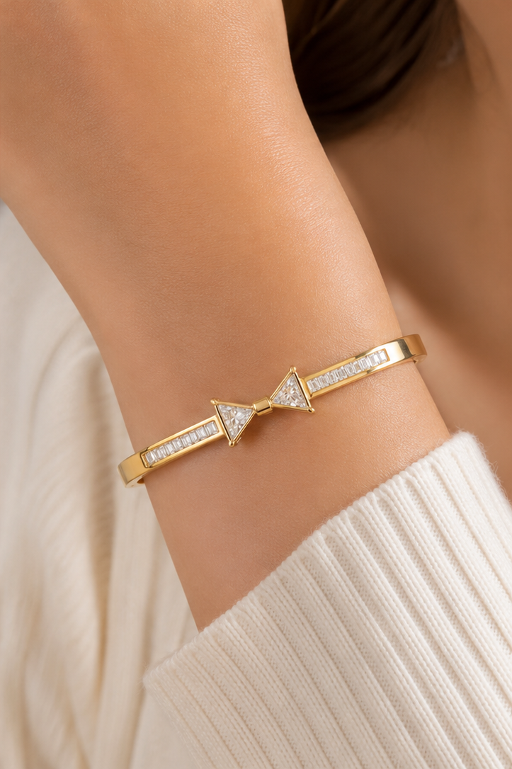 Cute Bow Kada | Dainty Artificial Bracelet for Women