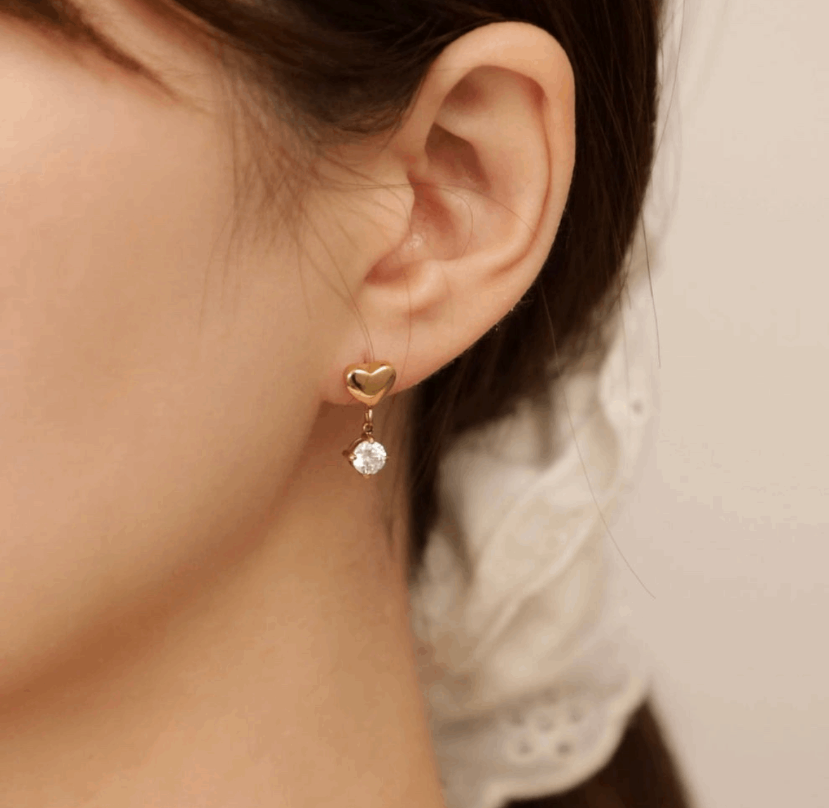 Love shine drop earrings