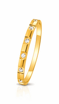 Shiny Gloss Petite Kada | Gold Stainless Steel Bangle | 14cm & Above