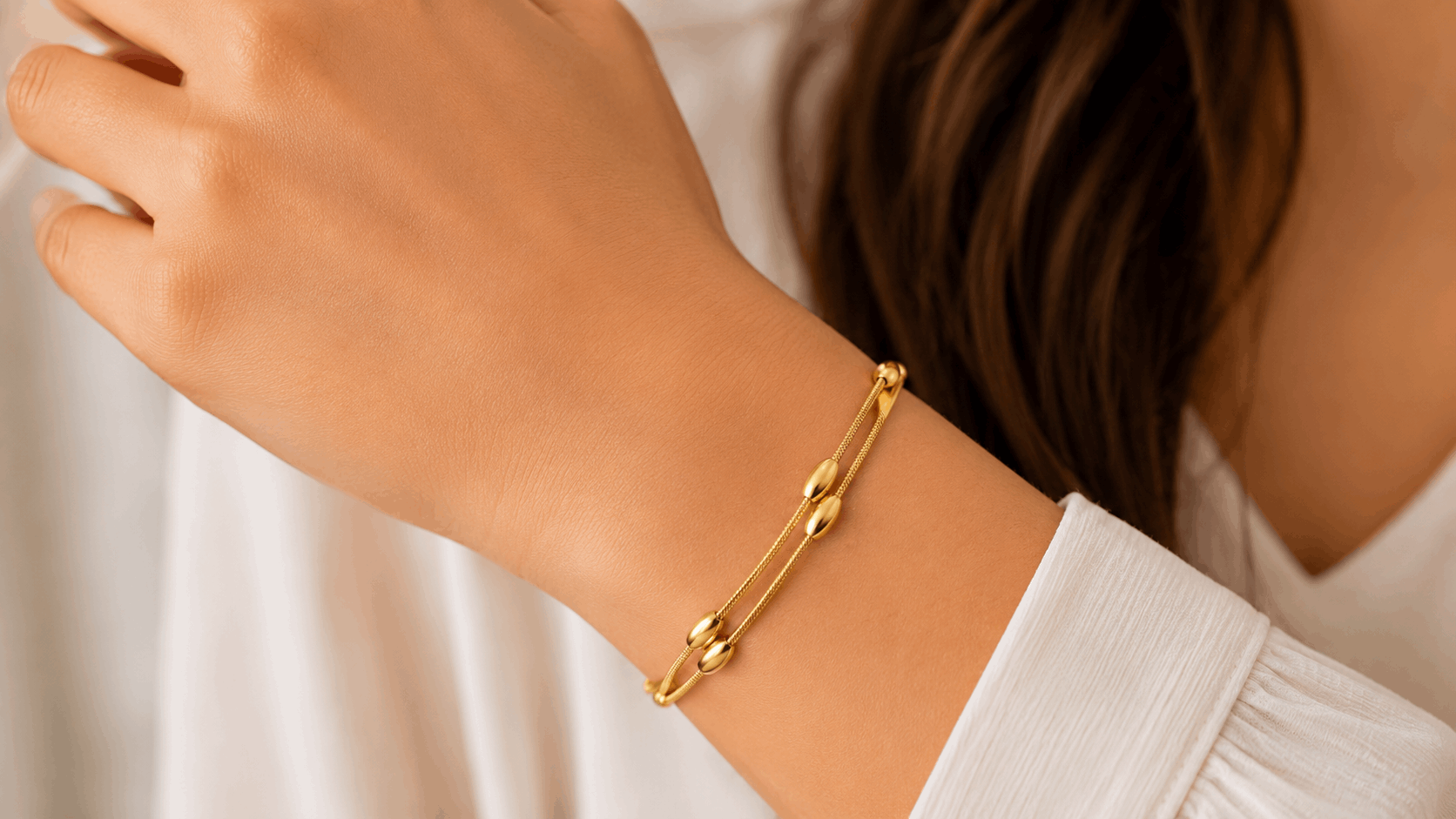 Golden Layer Beads Bracelet