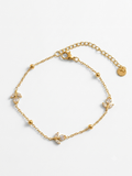 Tulip Bracelet – White Enamel | Floral Charm Bracelet