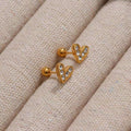 Mini Heart Stud | Gold Heart Stainless Steel Earrings (Pair)