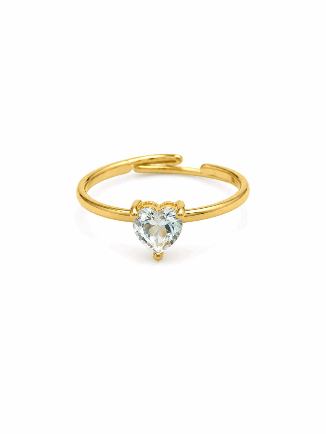 Heart Solitaire Ring