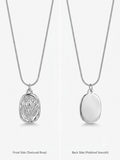 Silver Tulip Bar Necklace | Floral Minimalist Jewellery