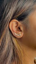 Curve shine clip ons earrings