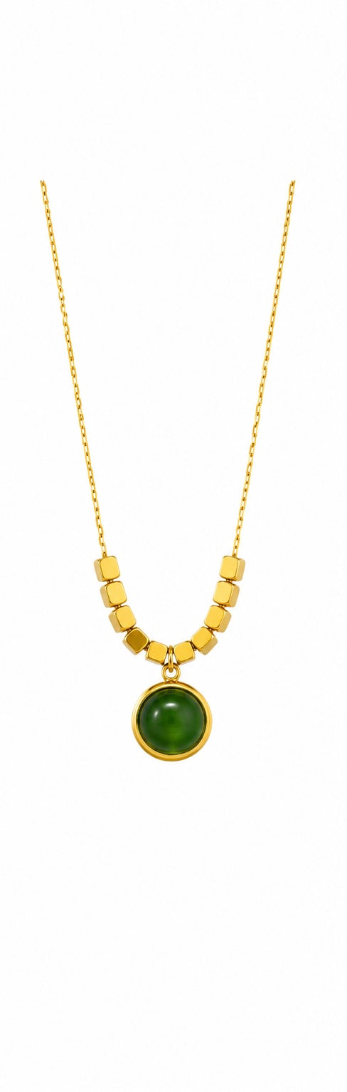 Green Aura Necklace | Colourful Statement Jewellery
