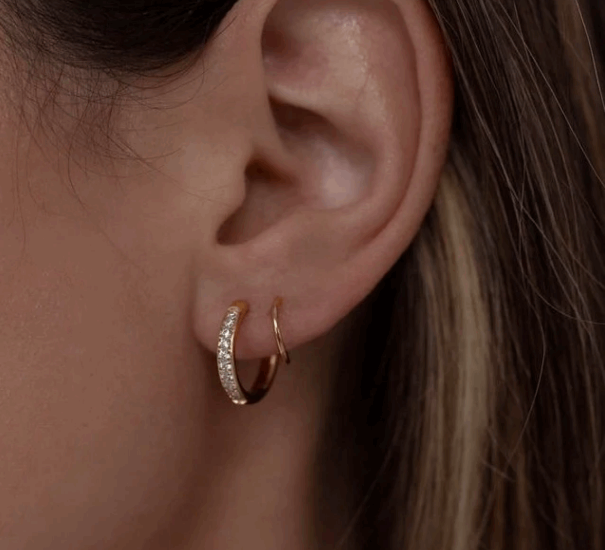 Illusion 2.0 Earrings | Upgraded Double-Effect Gold Stud Earrings