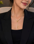 Shiny Snake Chain Statement Necklace