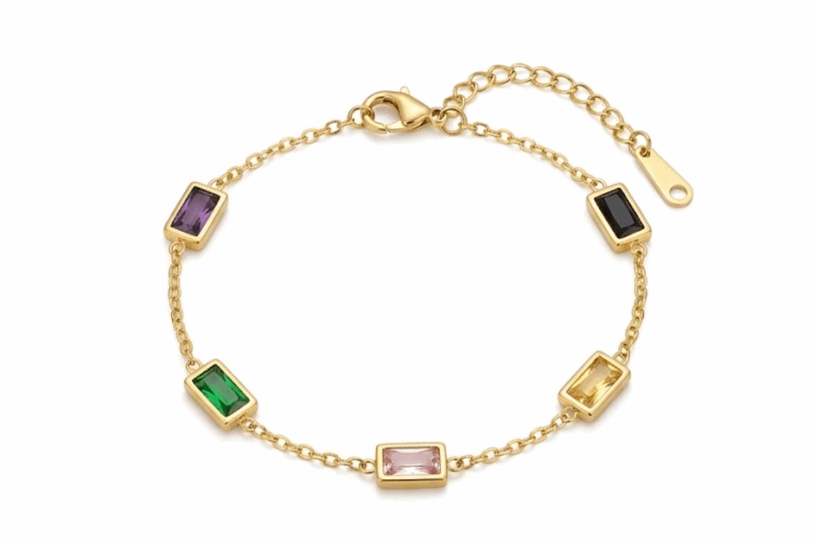 Colour Stone Crystal Bracelet