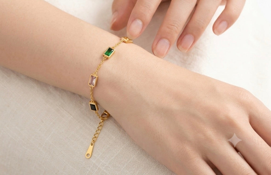 Colour Stone Crystal Bracelet