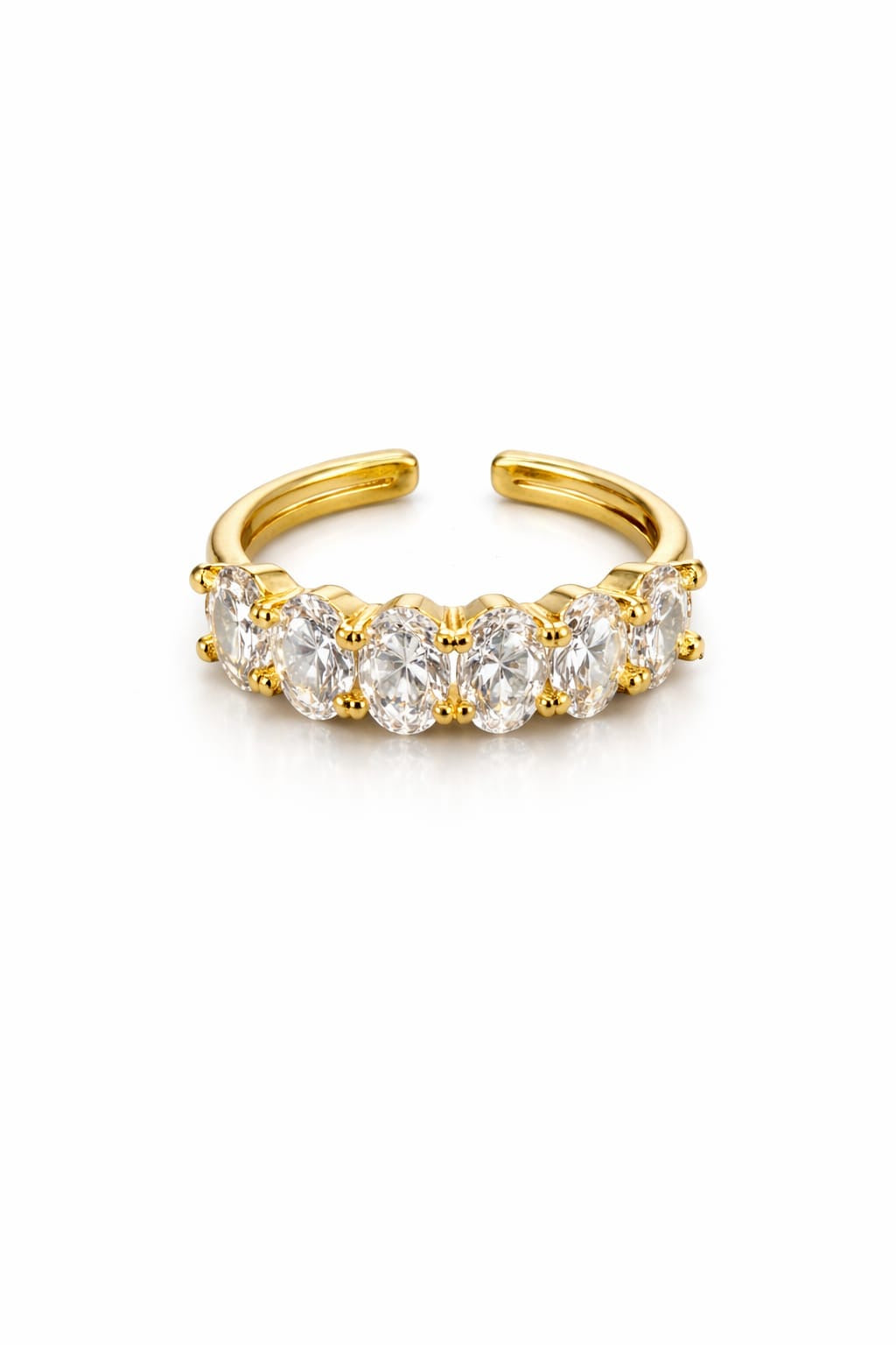 Ice Brick Band – Adjustable Iced-Out Geometric Ring