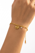 Bow Charm Gold Bracelet