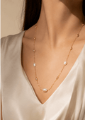 Pearly Gold Chain Necklace