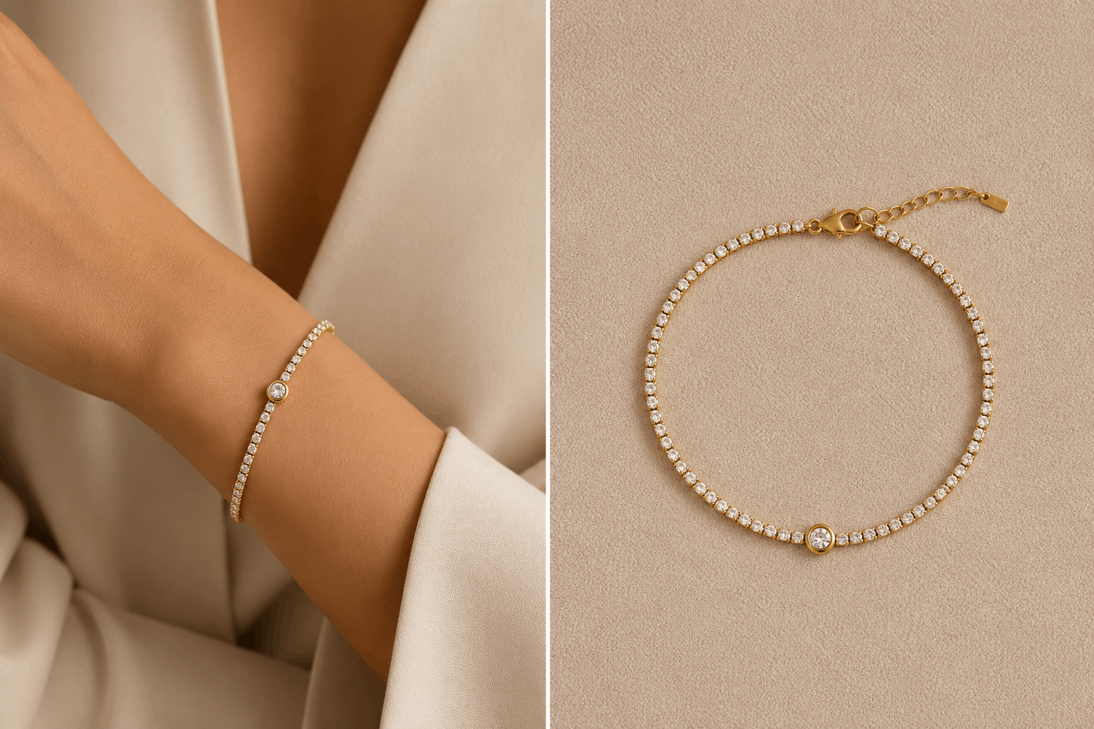 Mini Round Crystal Tennis Bracelet