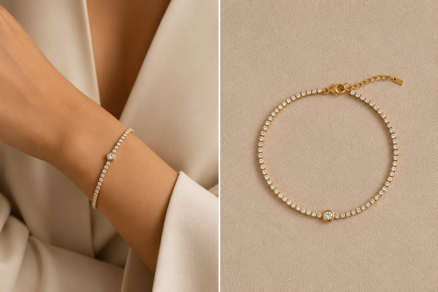 Mini Round Crystal Tennis Bracelet