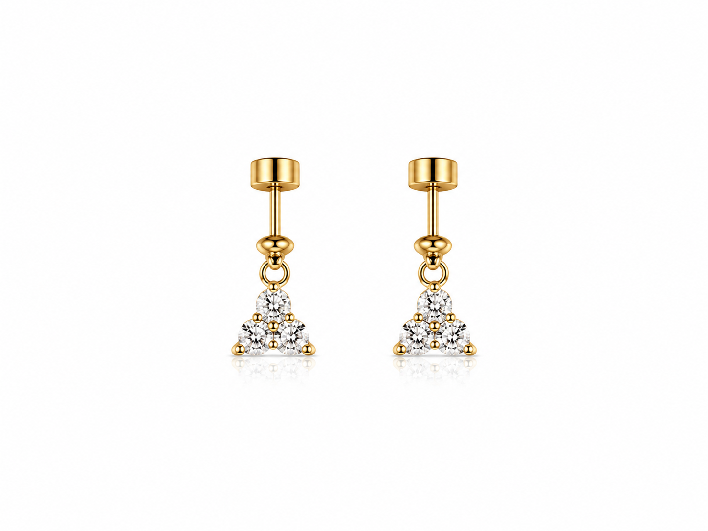 Mini Flower Stud | Gold Floral Stainless Steel Earrings (Pair)