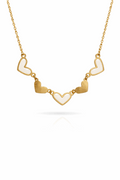 White Heart Link Necklace | Romantic Heart Chain Jewellery