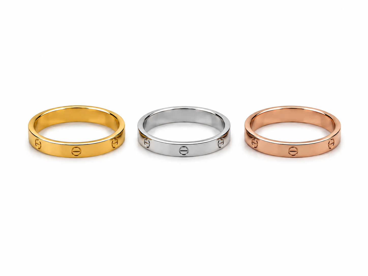 Plain Band Unisex Ring – Minimalist Ring in Gold, Silver & Rose Gold