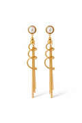 Pearl Spiral Drop Earrings | Twisted Faux Pearl Dangle Earrings