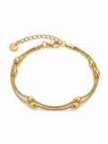 Golden Layer Beads Bracelet