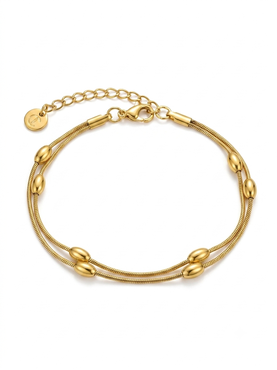 Golden Layer Beads Bracelet