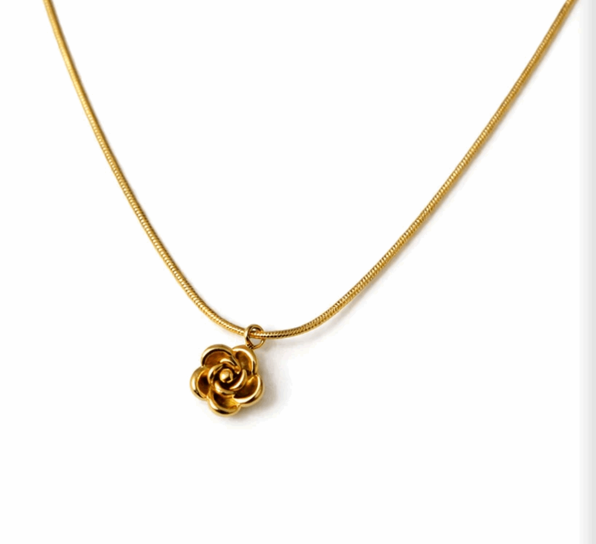 Mini Rose Floral Pendant Necklace