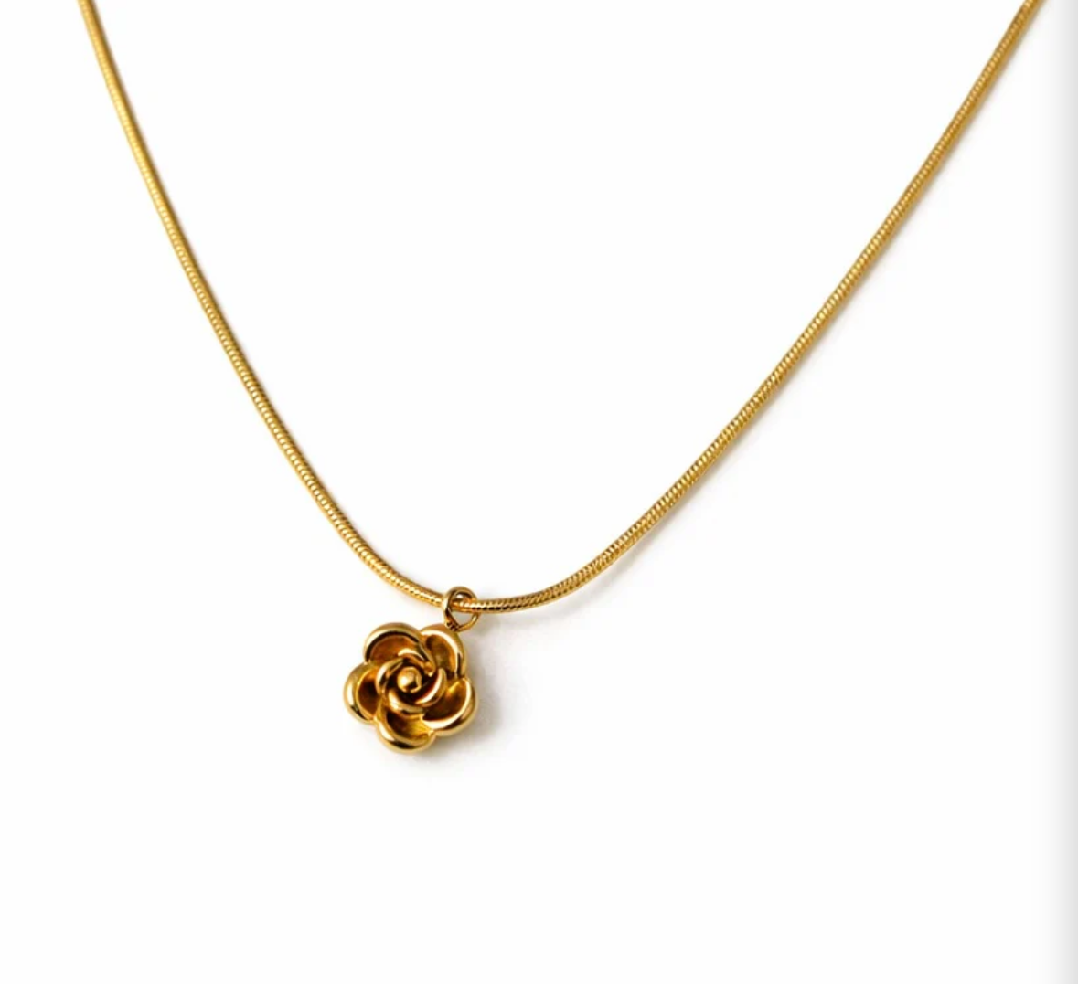 Mini Rose Floral Pendant Necklace