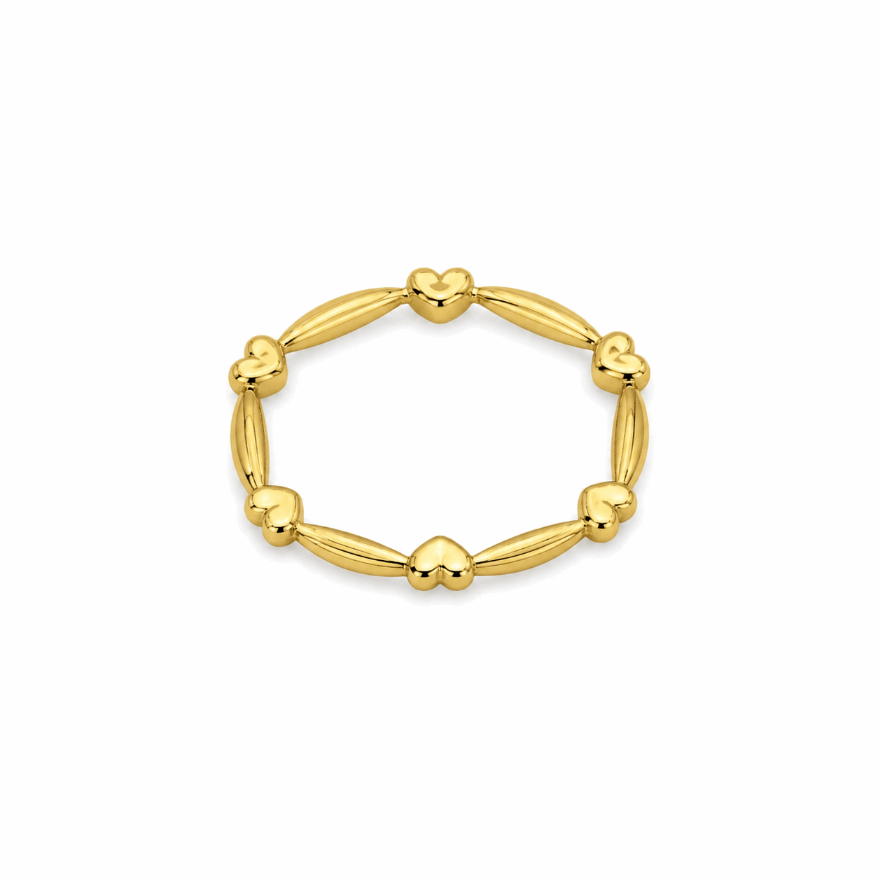 Sweetheart Ring – Dainty Gold-Tone Stacking Ring