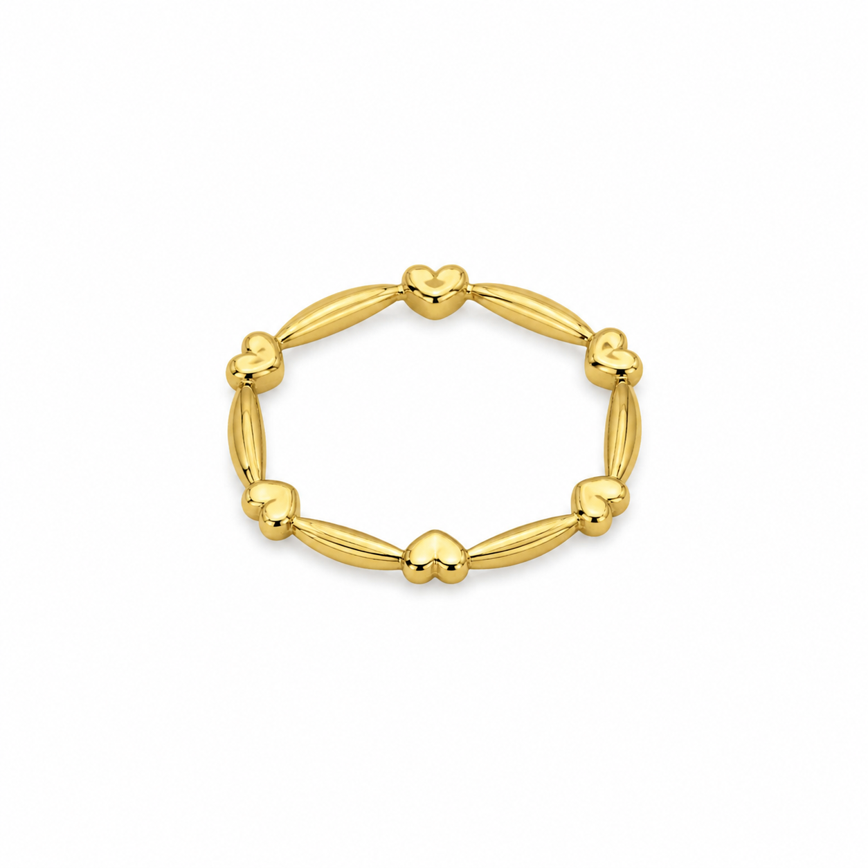 Sweetheart Ring – Dainty Gold-Tone Stacking Ring