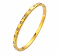 Slim Shiny Aura Petite Kada | Gold Stainless Steel Bangle | 14cm & Above