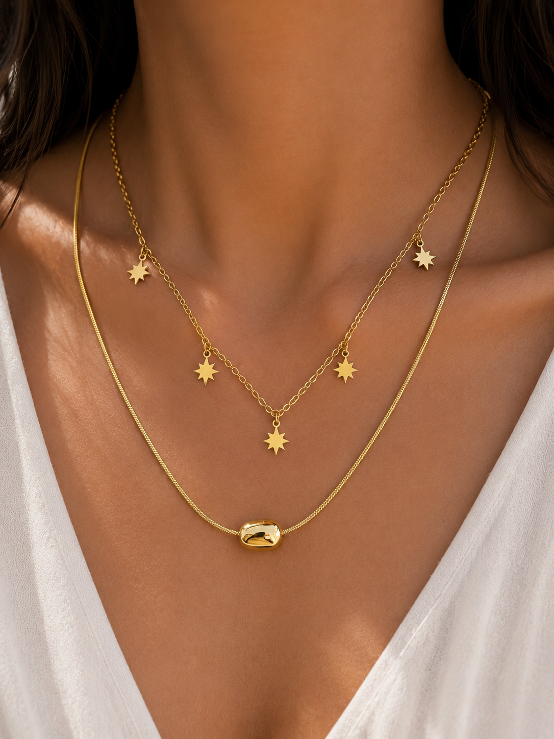 Star Shine Layered Celestial Necklace